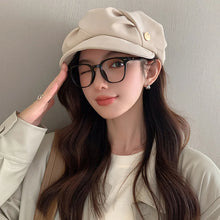 Load image into Gallery viewer, New Female Short Brim  Caps Ladies Pleated Berets Hats Spring Autumn Ins Polyester
