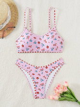 Load image into Gallery viewer, Split Bikini New Women&#39;s 2-piece Pink Swimsuit Summer Fruit Print Swimwear Sexy Suspender
