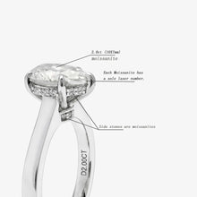 Load image into Gallery viewer, 2ct Pear Shaped Solitaire Moissanite Engagement Ring Solid 925 Sterling Silver
