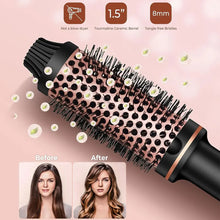 Load image into Gallery viewer, Thermal Brush Ceramic Ionic Curling Brush 1.5 Inch Heated Curling Iron Volumizer Dual Voltage Travel Hair Curler Curling Comb
