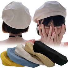 Load image into Gallery viewer, Cotton Berets Solid Vintage Spring Summer French Octagonal Forward Peaked Hats Painter Hat Street Military Beret Women Girl Caps
