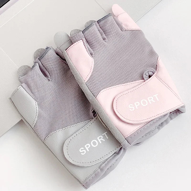 1 Pair Gym Body Building Training Fitness Gloves Sports Weight Lifting Exercise Slip-Resistant Gloves for Women Men Yoga Gloves