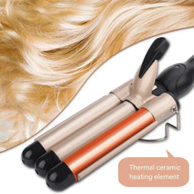 Load image into Gallery viewer, 3 Tubes Hair Curling Iron  25 32mm Electric Hair Curlers Wave Hair Style Triple Barrel Egg Roll Hair Styling Beauty Hair Device
