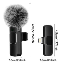 Load image into Gallery viewer, NEW Wireless Lavalier Microphone Audio Video Recording Mini Mic For iPhone Android Laptop Live Gaming Mobile Phone Microphone
