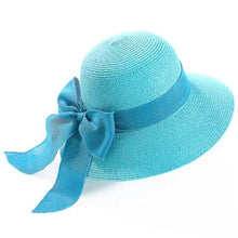 Load image into Gallery viewer, New Summer Sunscreen Hat Bowknot Straw Hat for Women Fashion Wide Brim Sunhat Beach Cap
