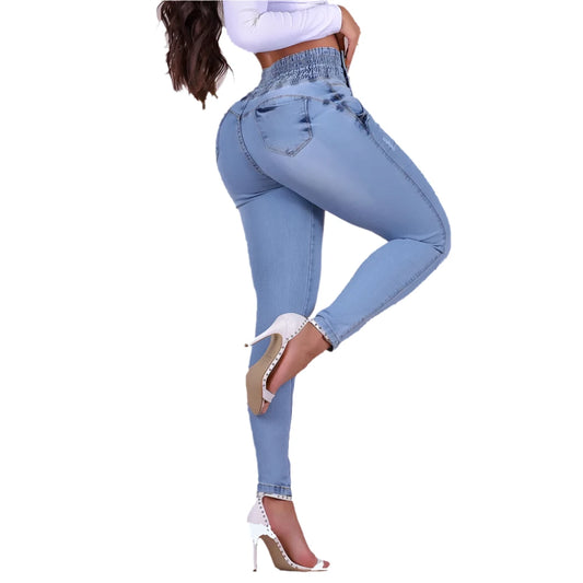 Women High Waist Slim Skinny Jeans Ladies Pencil Jean Trousers Bottom Straight Female Trouser Streetwear Stretch Skinny Trousers