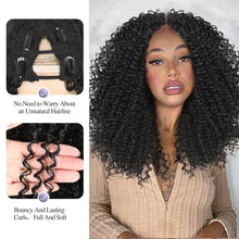 Load image into Gallery viewer, 180 Density V Shape Wig Afro Kinky Human Hair Wig For Black Women 16 Inchs Brazilian Glueless Hair
