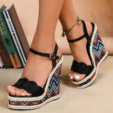 Load image into Gallery viewer, Open Toe Sandals Women Summer Weave Solid Platform Wedges High Heel Fashion Casual Shoes
