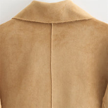 Load image into Gallery viewer, Summer New Casual Commuting Versatile Lapel Double Pocket Decorated Suede Jacket
