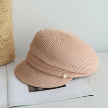 Load image into Gallery viewer, Summer New Korean Version Women&#39;s Berets Casual Fashion Straw Shading Sun Protection Hat
