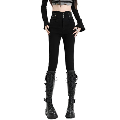 Woman Jeans Vintage High Waist Women Skinny Pencil  Slim Stretch Denim Pants Tight Trousers