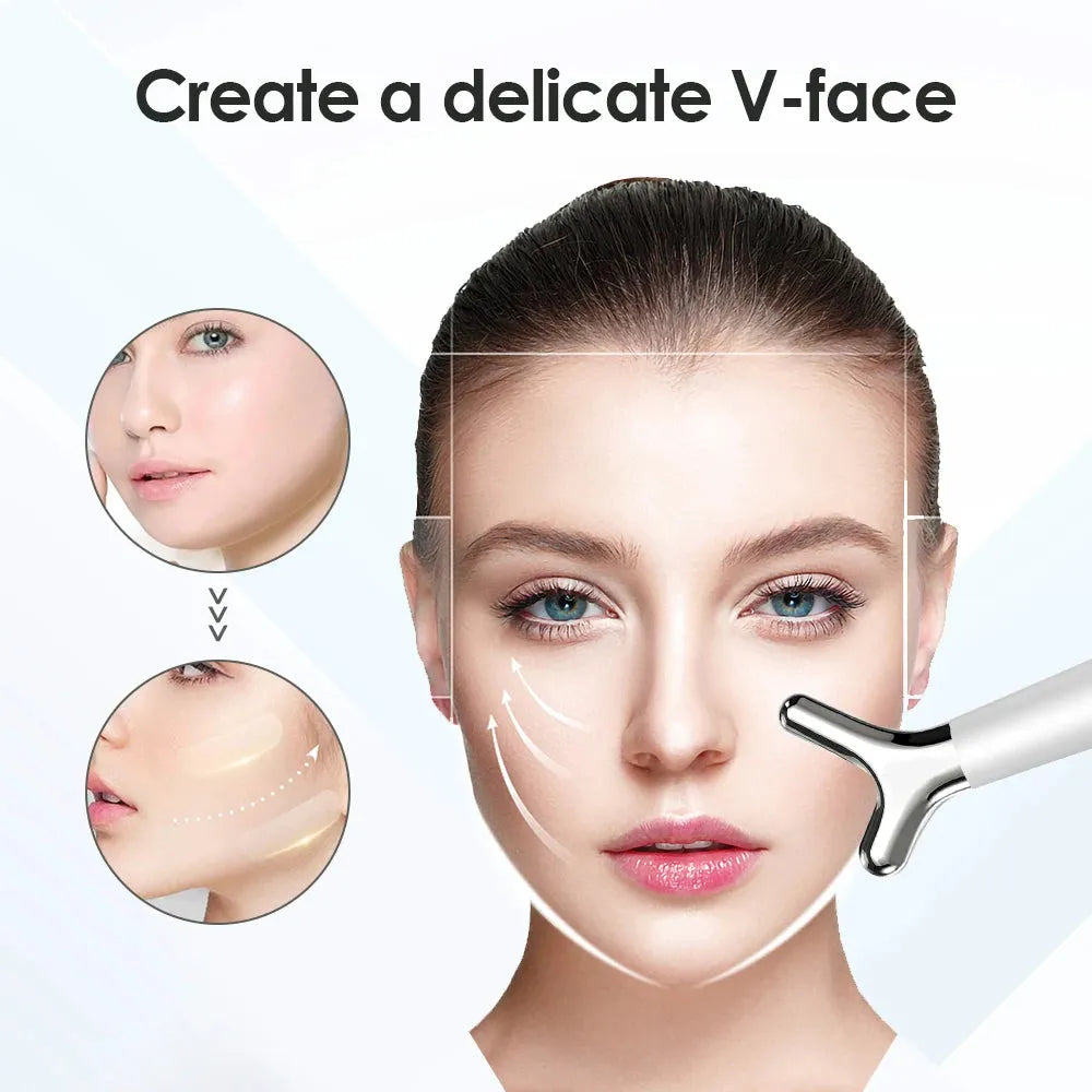 Y-shaped Facial Lifting Device Anti Aging Face Slimming Massager High-frequency Vibration Neck Beauty Lift Double Chin Remover - Shop & Buy