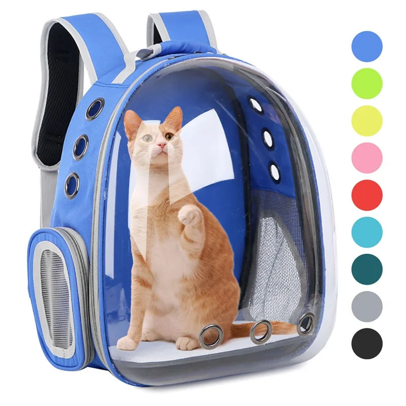 Cat Carrier Bag Outdoor Pet Shoulder bag Carriers Backpack Breathable Portable Travel Transparent Bag For Small Dogs Cats