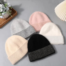 Load image into Gallery viewer, New Knitted Hat Women Warm Angora Rabbit Fur Cashmere Beanies Winter Casual Hats For Ladies Fashion Luxury Brand Cap
