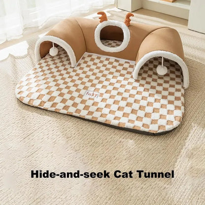 Cats Pet Products Warm Supplies Christmas Goods for Winter Basket Houses Habitats Kitten Accessory Bed Dog All Things Mat Beds