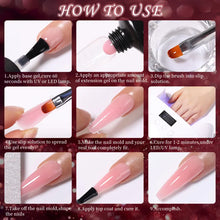 Load image into Gallery viewer, 10ML Nail Gel Extension Set With 6W UV Lamp For Manicure Set UV Gel Cuticle Pusher Finger Extend Mold Nail Tool Kit
