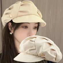 Load image into Gallery viewer, New Female Short Brim  Caps Ladies Pleated Berets Hats Spring Autumn Ins Polyester
