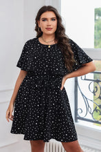 Load image into Gallery viewer, Summer new plus size women&#39;s clothing for fat mm French polka dot slimming dress
