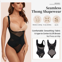 Load image into Gallery viewer, Thongs Bodysuit Shapewear Women Tummy Control Slimming Body Shaper Criss Cross Mesh Underwear Flat Belly Underbust Waist Trainer
