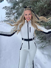 Load image into Gallery viewer, Winter Patchwork White Ski Jumpsuits Women Fashion Waterproof Windproof Skiing Overall
