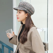 Load image into Gallery viewer, Autumn Winter Hats for Women Solid Plain Octagonal Newsboy Cap Men Ladies Casual Wool Hat
