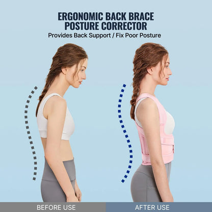 Back Brace Posture Corrector for Women: Shoulder Straightener Adjustable Full Back Support Upper and Lower Back Pain Relief