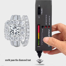 Load image into Gallery viewer, Original 925 Silver Moissanite Rings with GRA Certificate D Color VVS1 Diamond Wedding Ring Set for Women Luxury Jewelry
