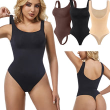 Load image into Gallery viewer, Seamless Bodysuit Women Shapewear Tummy Control Square Collar Tank Top U-Shape Backless Body Shaper Thongs Underwear
