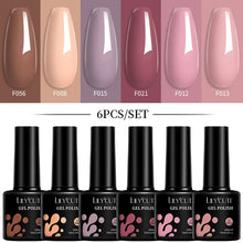 Load image into Gallery viewer, 6Pcs/Set Macaron Color Gel Nail Polish Set Kit Spring 6 Colors UV LED Nail Art Gel Vernis Semi Permanent Base Top Coat
