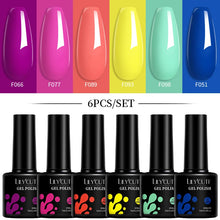 Load image into Gallery viewer, 6Pcs/Set Macaron Color Gel Nail Polish Set Kit Spring 6 Colors UV LED Nail Art Gel Vernis Semi Permanent Base Top Coat
