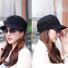 Load image into Gallery viewer, Adjustable Short Brim Earflap Visor Hat Foldable Warm Casual Women Autumn Winter Spring Daily Travel Cap Free Size
