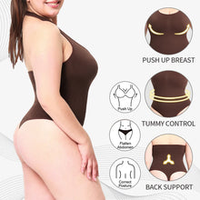 Load image into Gallery viewer, Seamless Bodysuit Women Shapewear Tummy Control Halter Neck Tank Top Backless Body Shaper Thongs Underwear Slim Waist Trainer
