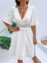 Load image into Gallery viewer, Plus Size Dress Lace V-Neck Women‘s Clothing For Summer
