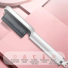 Load image into Gallery viewer, Multifunctional Hair Straightener Brush Negative Ion Hair Straightening Comb 2 In 1 Hair Curler Straightening Brush for Curly
