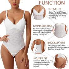 Load image into Gallery viewer, Lace Thongs Bodysuit Shapewear Women Seamless Full Body Shaper Slimming Waist Tummy Control Underwear
