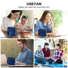 Load image into Gallery viewer, Mini Portable Fan,USB Desk Fan Table,Quiet 3 Speed Wind Personal Fan 360°Rotatable Head Standing Fans
