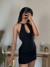 Load image into Gallery viewer, Summer new style casual and sexy backless slim fit solid color suspender dress short skirt
