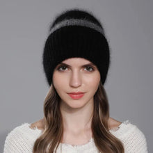 Load image into Gallery viewer, New Winter Beanies Two-color Angora Rabbit Fur Hat For Women Warm Knitted Fashion Female Hats High Quality Luxury Cap
