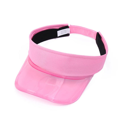 Plastic PVC Visor Caps Outdoor Sport Bicycle Sunshade Hat for Women