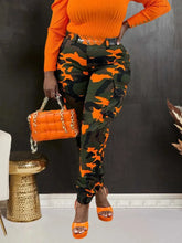 Load image into Gallery viewer, Plus Size trousers Camo Print Side Pocket Cargo Pants women actical Camouflage Joggers
