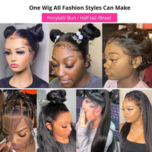 Load image into Gallery viewer, Transparent 360 Lace Frontal Wig 4x4 Lace Closure Wig Straight 13x6 Lace Front Human Hair Wigs For Black Women
