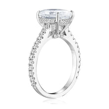 Load image into Gallery viewer, Moissanite Rings For Women Engagement 3 Carat D Color Oval Cut Solid 925 Sterling Silver
