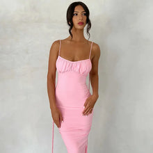 Load image into Gallery viewer, Spaghetti Strap Sexy Backless Maxi Dress Outfits Women Elegant Birthday Dresses
