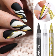 Load image into Gallery viewer, 1Set Nail Art Drawing Pen Graffiti Nail Acrylic Pen Waterproof Painting Liner DIY 3D Abstract Line Nail Art Beauty Tool Manicure
