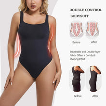 Load image into Gallery viewer, Seamless Bodysuit Women Shapewear Tummy Control Square Collar Tank Top U-Shape Backless Body Shaper Thongs Underwear
