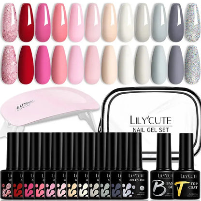 12PCs 7ml Spring Macaron Nail Gel Polish Set Semi Permanent UV Gel For Manicure Soak Off Gel Nail Polish Kit Varnishes - Shop & Buy