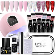 Load image into Gallery viewer, 15ml Nail Extension Gel Set With 36W LED Lamp Tool Full Manicure Kit Finger Quick Extend Construction Hard Gel Varnish
