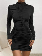 Load image into Gallery viewer, Sexy Tight Long Sleeve Short Club Dress Black Evening Bodycon Dresses For Women Hollow Bandage Party Mini Dress
