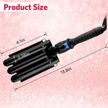 Load image into Gallery viewer, 3 Barrel Curling Iron Wand Electric Professional Ceramic Hair Curler Roller Lcd Curling Iron
