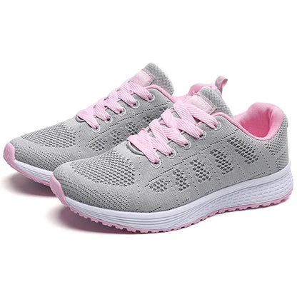 Women's Sneakers New Fashion Breathable Solid Color Walking Sneakers - Shop & Buy